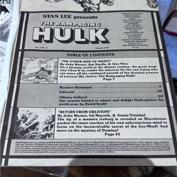 ⚡️The Vintage 1977 First Edition “The Rampaging Hulk” Comic Book - Picture 8 of 16